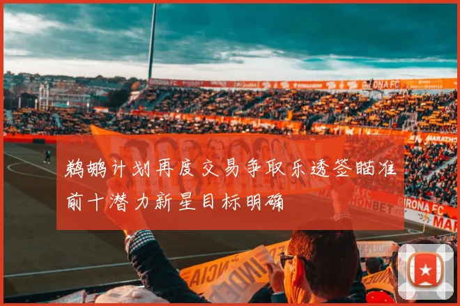 鹈鹕计划再度交易争取乐透签瞄准前十潜力新星目标明确
